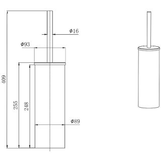 Ершик для унитаза Aquatek AQ4011CR Хром